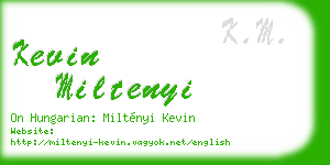 kevin miltenyi business card